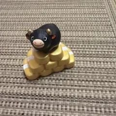 無印　福缶　京陶人形　小判　丑のサムネイル