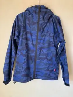 アウター　ジャケット　Sサイズ　ブルー系迷彩柄　カモフラージュ柄　美品