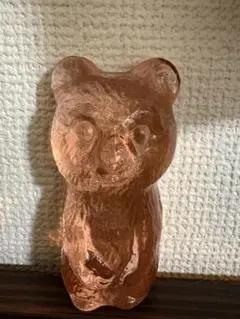 BOHEMIA ガラス製 クマのフィギュア 置物 チェコスロバキア製 チェコ