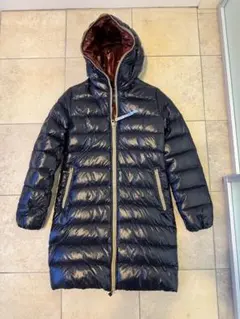 DUVETICAロングダウンジャケット サイズ40 ネイビー　クリーニング済