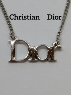 Christian Dior ロゴ ネックレス シルバーカラー❦