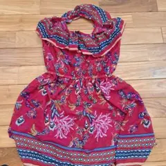 エスニック柄、ワンピース、ビキニ3点セット水着