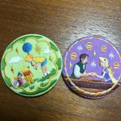 ディズニー 刺繍缶 バッジ セット