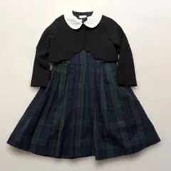 ✧洗える【キャサリンコテージ】ボレロワンピースセット120 タータンチェック