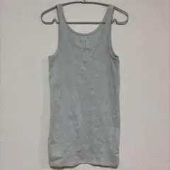 美品✨【M】a new day グレーラメ タンクトップ ゆったり 灰色