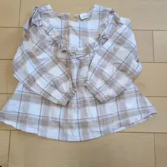 tete a tete チェック柄長袖ブラウス 100