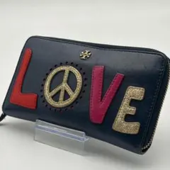 Tory Burch 長財布 LOVE ネイビー ラウンドファスナーのサムネイル