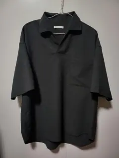 WYM LIDNM スキッパーシャツ チャコール　S