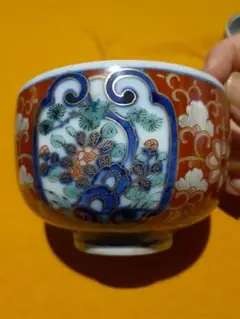 古九谷　九谷焼　角福　花柄 陶器製ボウル 九谷焼 角福 古九谷花鳥 盛鉢 色絵 深皿 中鉢 盛皿 煮物鉢 中皿