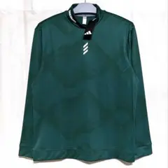 ■adidas モックネック 長袖シャツ 緑M コードカオス ゴルフ アディダス