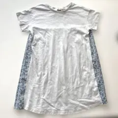 プリーツ花柄Tシャツワンピース 120cm