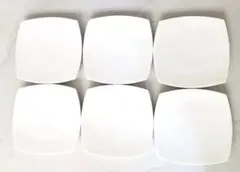 NARUMI ナルミ　ホワイト 21cm スクエアプレート6枚　デザート皿