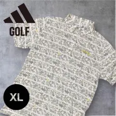 【極美品】adidas GOLF 総柄ポロ XL