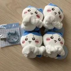 【新品未使用】ちいかわ ハチワレ ぬいぐるみシュシュ　ヘアゴム、ヘアクリップ