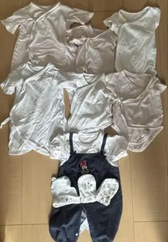 ベビー肌着 6点セット　　帽子、ミトン、服セット新生児