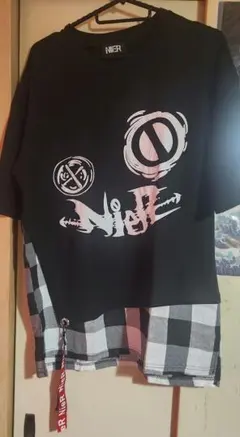 NieR 半袖Tシャツ チェック柄