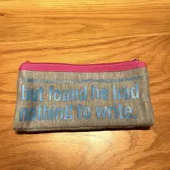 ［グラフィア］ グレーとピンクの布製筆箱