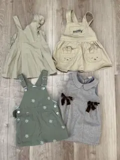 petit mainなど　ワンピース　4点　80〜90センチ