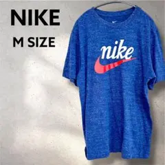 ✨NIKE✨ ナイキ 半袖Tシャツ M ブルー スウッシュ ロゴ 杢調 メンズ