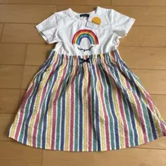 新品 moujonjon ワンピース 虹 110のサムネイル