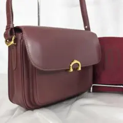 【美品】 カルティエ フラップ ショルダーバッグ Cホック 保存袋付