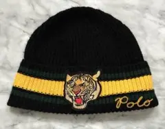 新品】ラルフローレン ポロタイガー ビーニー ニット帽 ワッペン