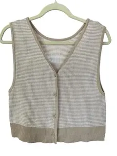 niko and ... ニコアンド サマーニット ベスト M ベージュ系