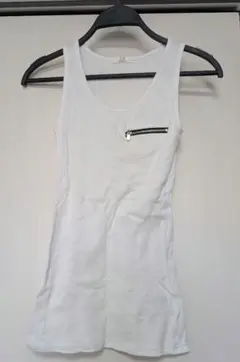 ロング丈タンクトップ　ホワイト