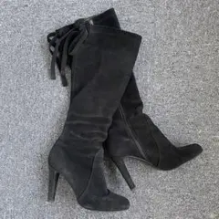 ダイアナ　ロングブーツ　スエード　ブラック