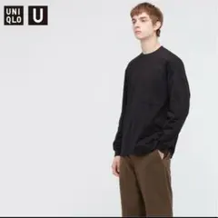 UNIQLO U ブラック 長袖カットソー XXL