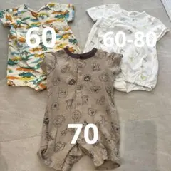 男の子ロンパース3枚セット美品！のサムネイル