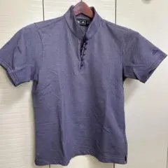 adidas ハーフジップポロシャツ M 紫