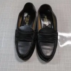 HARUTA ブラックレザー ローファー