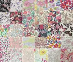 リバティタナローン　ハギレ　パッチワーク用　約5センチ角×30枚　　5-