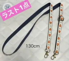 1.5幅 ショルダーストラップ　てんとう虫　オレンジ色　アンティークゴールド金具