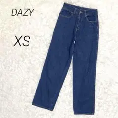 デイジー デニムパンツ ジーンズ ストレート インディゴ ハイウエスト 綿100