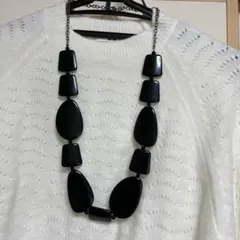ELLE エル　ネックレス　黒色　　難ありのサムネイル
