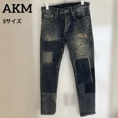 【送料無料】AKM ダメージジーンズ　デニム　Sサイズのサムネイル