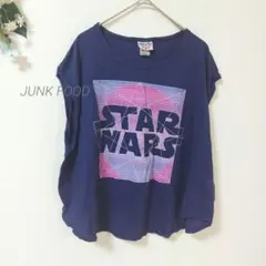 01 半袖 Tシャツ STAR WARS 薄手 ビックプリント ルーズフィット