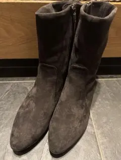 美品✴︎FITFITダークグレー スエード ブーツ ジッパー付き