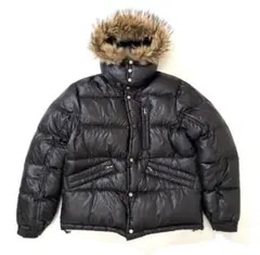 光沢✨CAMP7 リアルファーダウン 肉厚 ブラック　グランジ　y2k お兄系