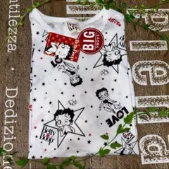 新品　ベティブープ　半袖Tシャツ 　ベティーちゃん　レディース　総柄　ホワイト
