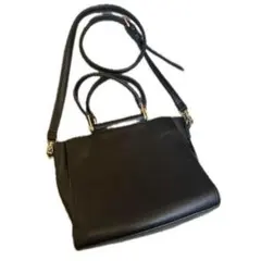 T0675 ジーナシス　ハンドバッグ　ショルダー　綺麗め　モノトーン　バイカラーのサムネイル