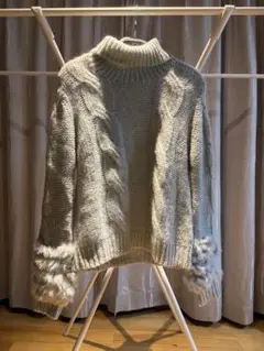 viaggio Blu ライトブルー タートルネックセーター