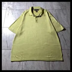 00s BANANA REPUBLIC シルク コットンニット ポロシャツ 芥子