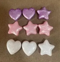 大倉トーイ ジャンボビーズ ハートと 星ビーズ パステルカラー