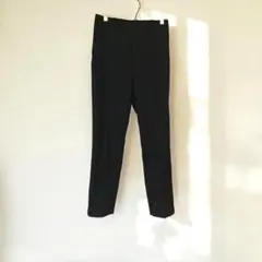 【美品】UNIQLO 黒パンツ スラックス　S タイト ウエストゴム