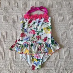 フラワー 花柄　ワンピース水着 女の子 110～120