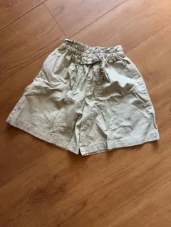 【earth music&ecology】ベージュ 綿 ハーフパンツ 100