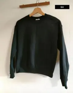 GU ブラック トレーナー 無地 Sサイズ